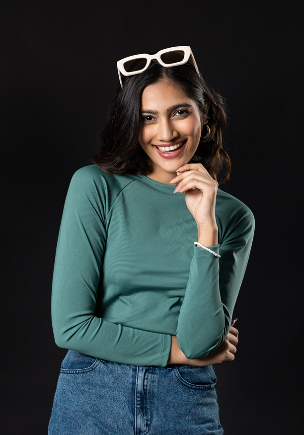 EDITH GREEN LONG SLEEVE TSHIRT